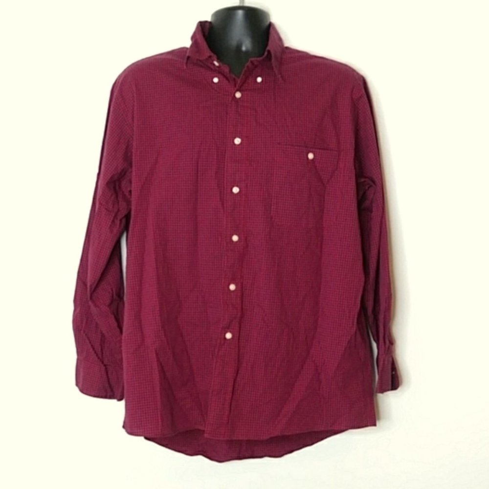 2/$24 Land's End Men's Checkered Button Down Shirt